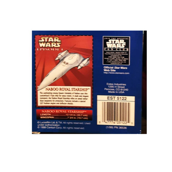 1999 Star Wars Naboo Royal Starship Catapult Flying Model Kit - Picture 8 of 9